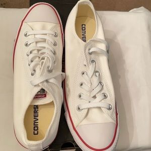 Brand New Size 10 White Converse